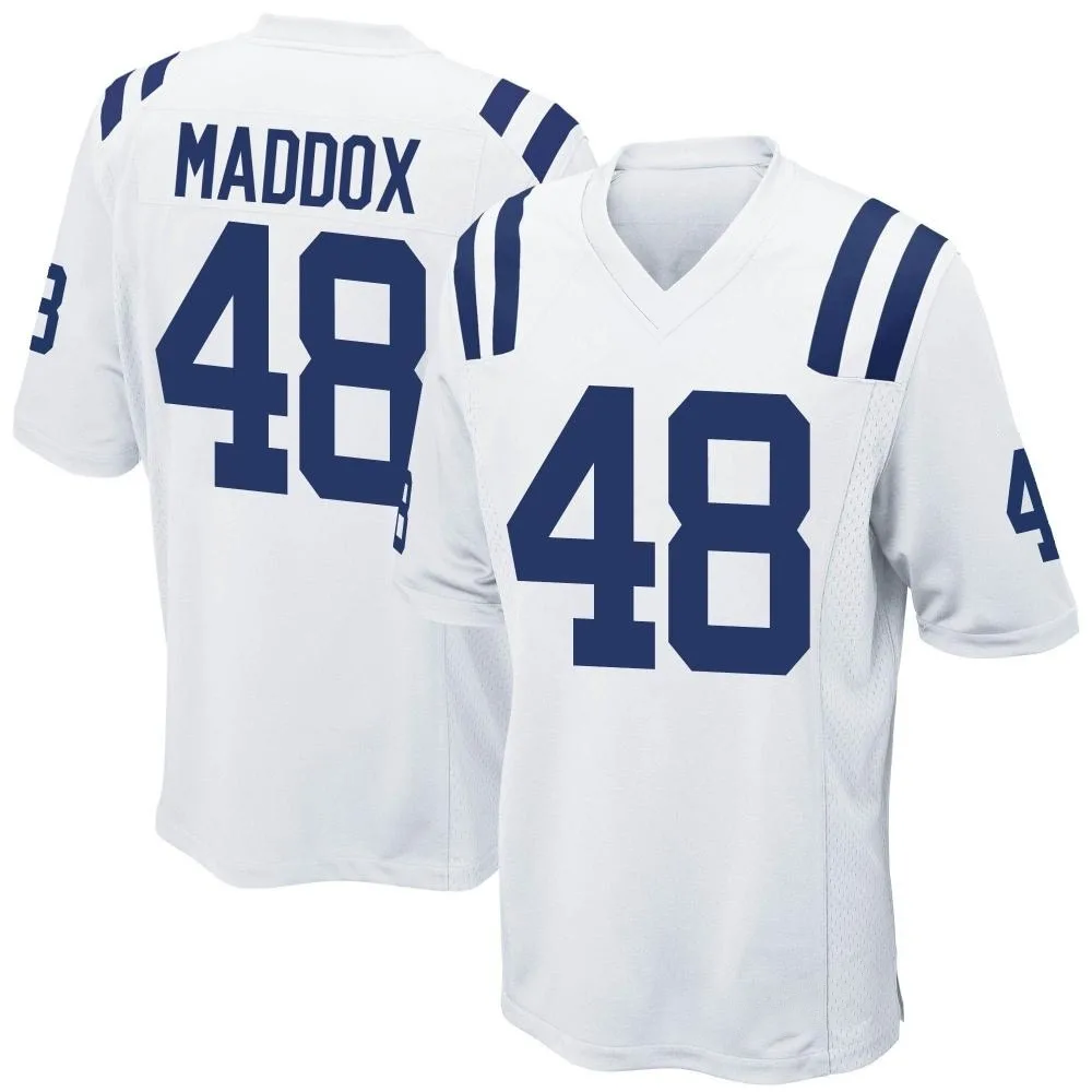 Youth Indianapolis Colts Aaron Maddox Nike Game White Jersey Youth Indianapolis Colts Aaron Maddox Nike Game White Jersey