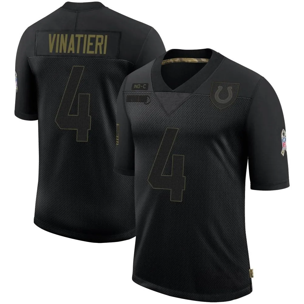 Men's Indianapolis Colts Adam Vinatieri Nike 2020 Salute To Service Limited Black Jersey Men's Indianapolis Colts Adam Vinatieri Nike 2020 Salute To Service Limited Black Jersey