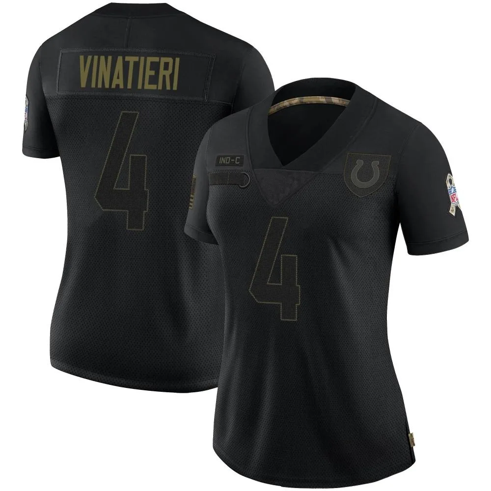 Women's Indianapolis Colts Adam Vinatieri Nike 2020 Salute To Service Limited Black Jersey Women's Indianapolis Colts Adam Vinatieri Nike 2020 Salute To Service Limited Black Jersey