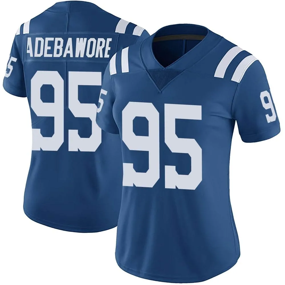 Women's Indianapolis Colts Adetomiwa Adebawore Nike Color Rush Vapor Untouchable Limited Royal Jersey
