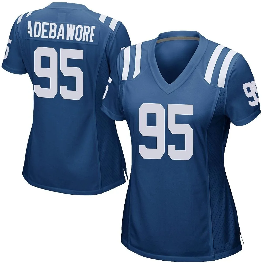 Women's Indianapolis Colts Adetomiwa Adebawore Nike Team Color Game Royal Blue Jersey Women's Indianapolis Colts Adetomiwa Adebawore Nike Team Color Game Royal Blue Jersey