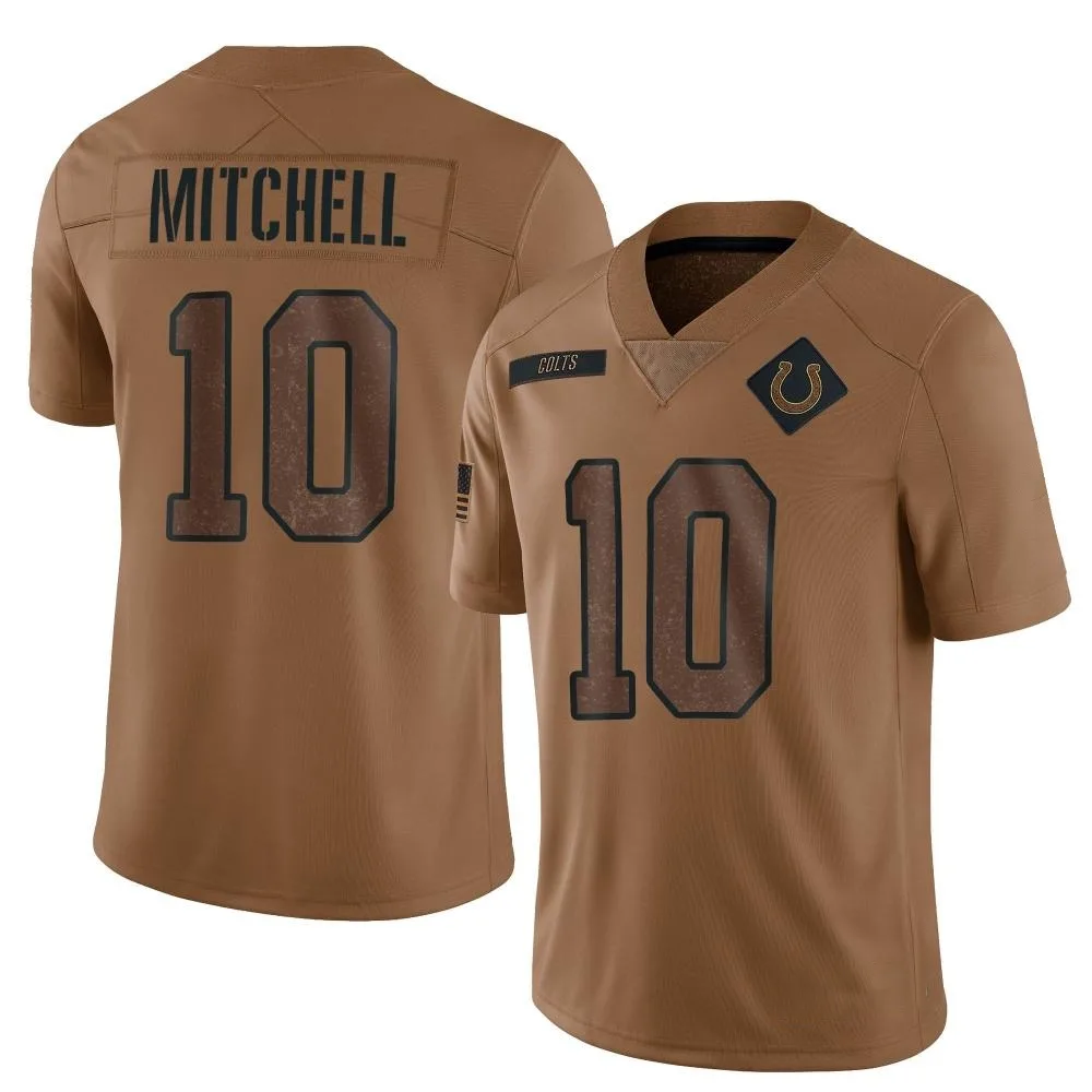 Men's Indianapolis Colts Adonai Mitchell Nike 2023 Salute To Service Limited Brown Jersey Men's Indianapolis Colts Adonai Mitchell Nike 2023 Salute To Service Limited Brown Jersey