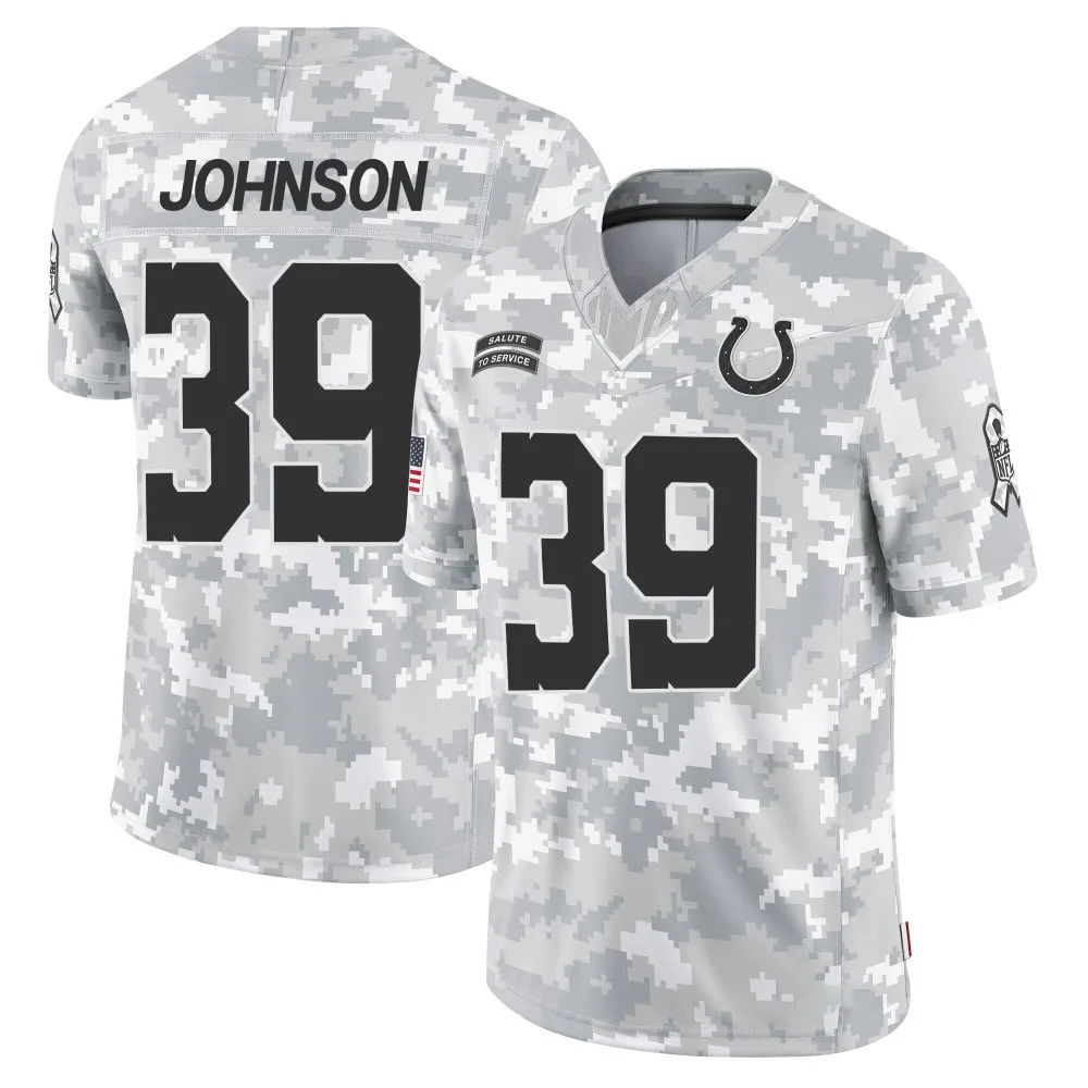 Men's Indianapolis Colts Alex Johnson Nike 2024 Salute to Service Limited Arctic Camo Jersey Men's Indianapolis Colts Alex Johnson Nike 2024 Salute to Service Limited Arctic Camo Jersey