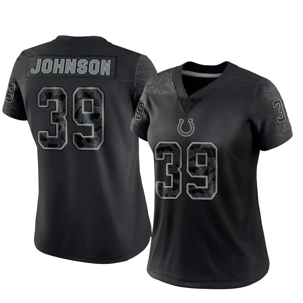 Women's Indianapolis Colts Alex Johnson Nike Reflective Limited Black Jersey Women's Indianapolis Colts Alex Johnson Nike Reflective Limited Black Jersey