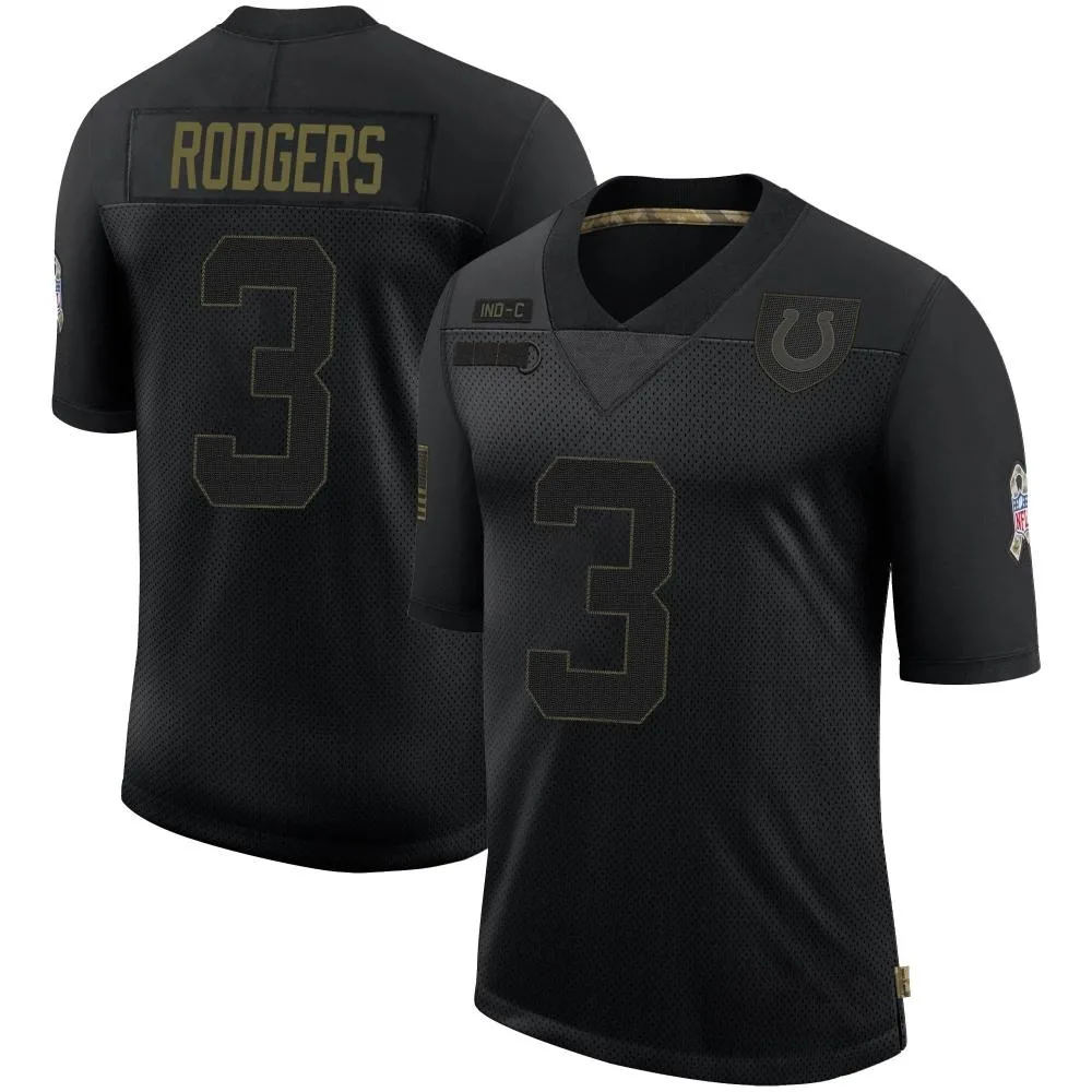 Men's Indianapolis Colts Amari Rodgers Nike 2020 Salute To Service Limited Black Jersey Men's Indianapolis Colts Amari Rodgers Nike 2020 Salute To Service Limited Black Jersey