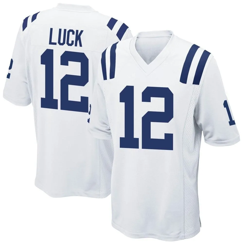 Men's Indianapolis Colts Andrew Luck Nike Game White Jersey Men's Indianapolis Colts Andrew Luck Nike Game White Jersey