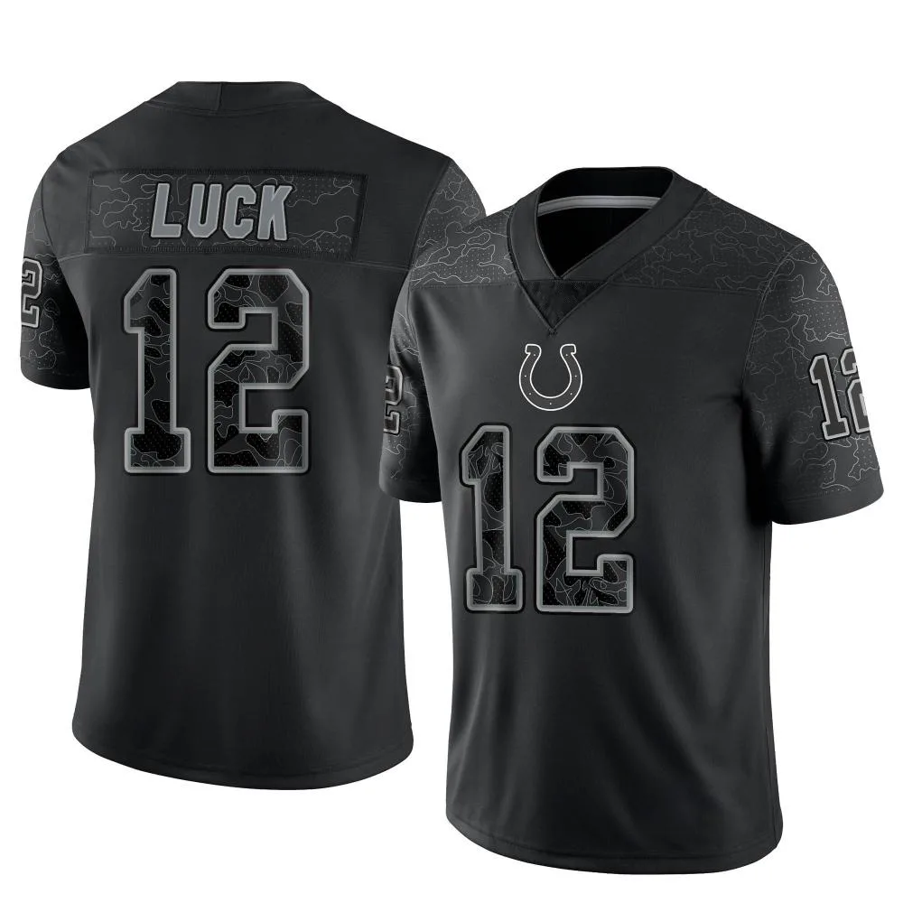 Men's Indianapolis Colts Andrew Luck Nike Reflective Limited Black Jersey Men's Indianapolis Colts Andrew Luck Nike Reflective Limited Black Jersey