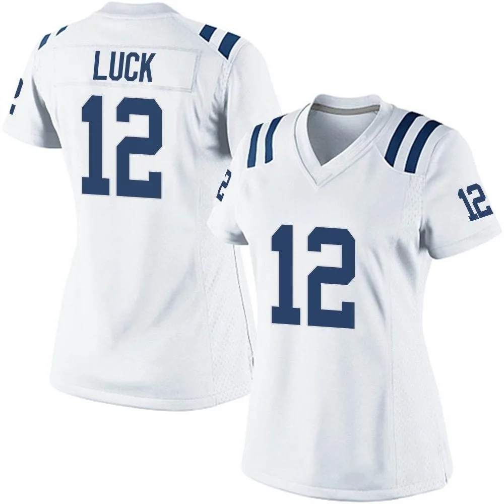 Women's Indianapolis Colts Andrew Luck Nike Game White Jersey Women's Indianapolis Colts Andrew Luck Nike Game White Jersey