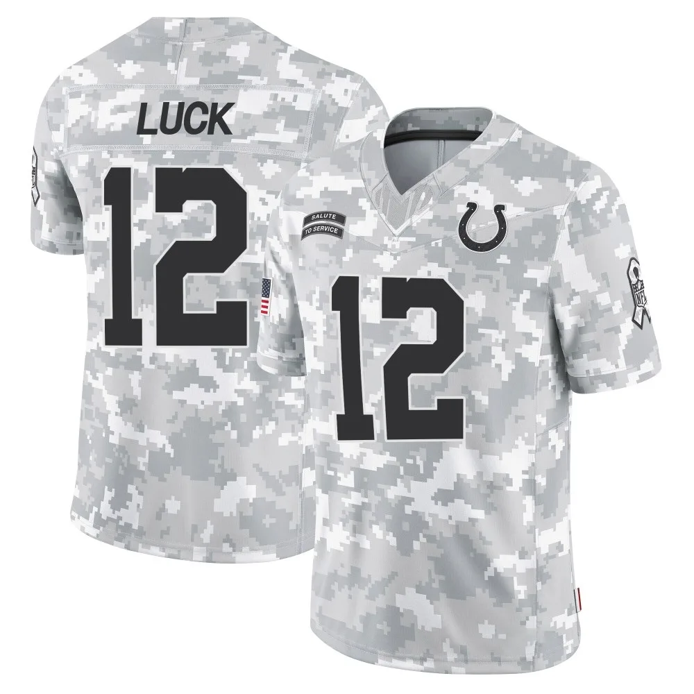 Youth Indianapolis Colts Andrew Luck Nike 2024 Salute to Service Limited Arctic Camo Jersey Youth Indianapolis Colts Andrew Luck Nike 2024 Salute to Service Limited Arctic Camo Jersey