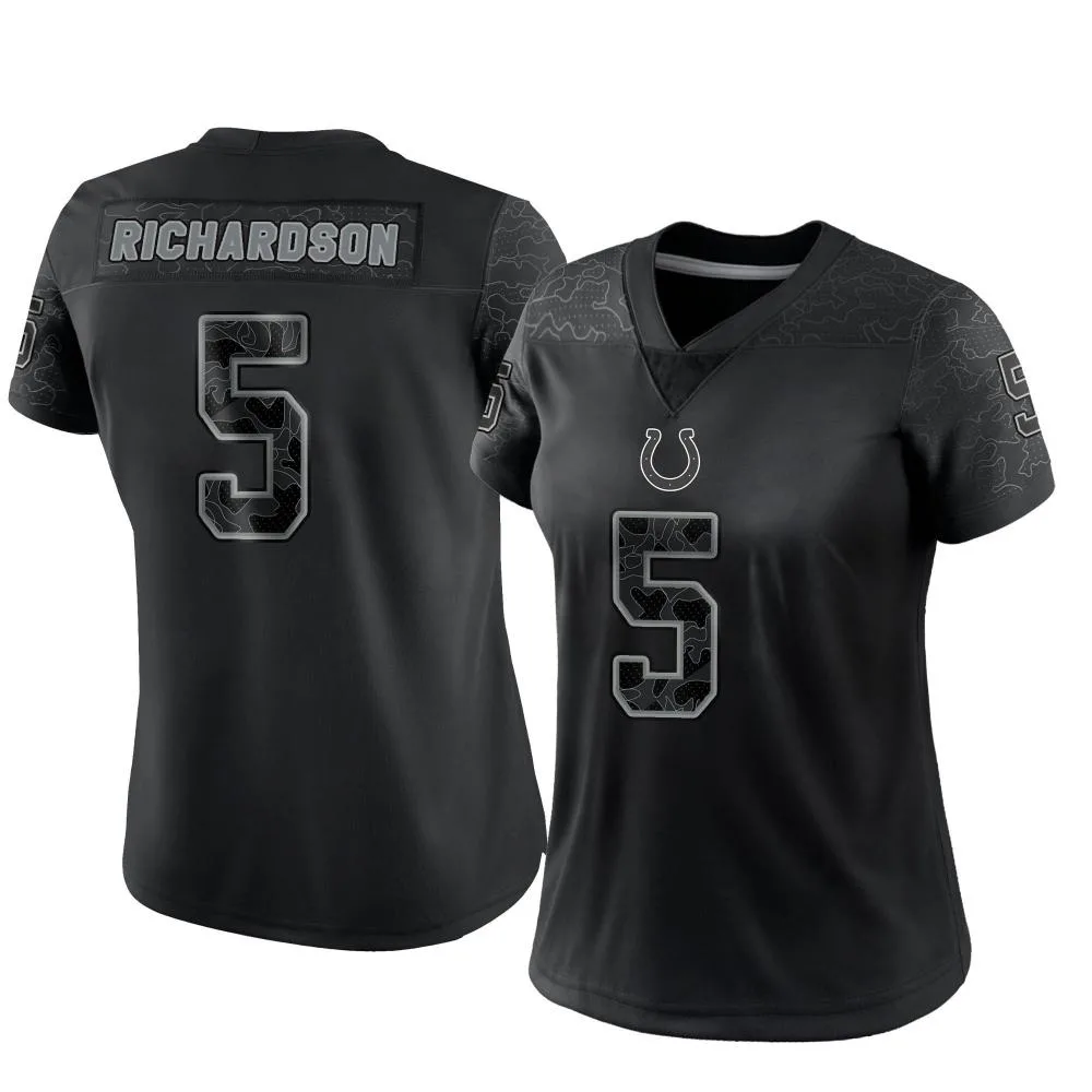 Women's Indianapolis Colts Anthony Richardson Nike Reflective Limited Black Jersey Women's Indianapolis Colts Anthony Richardson Nike Reflective Limited Black Jersey