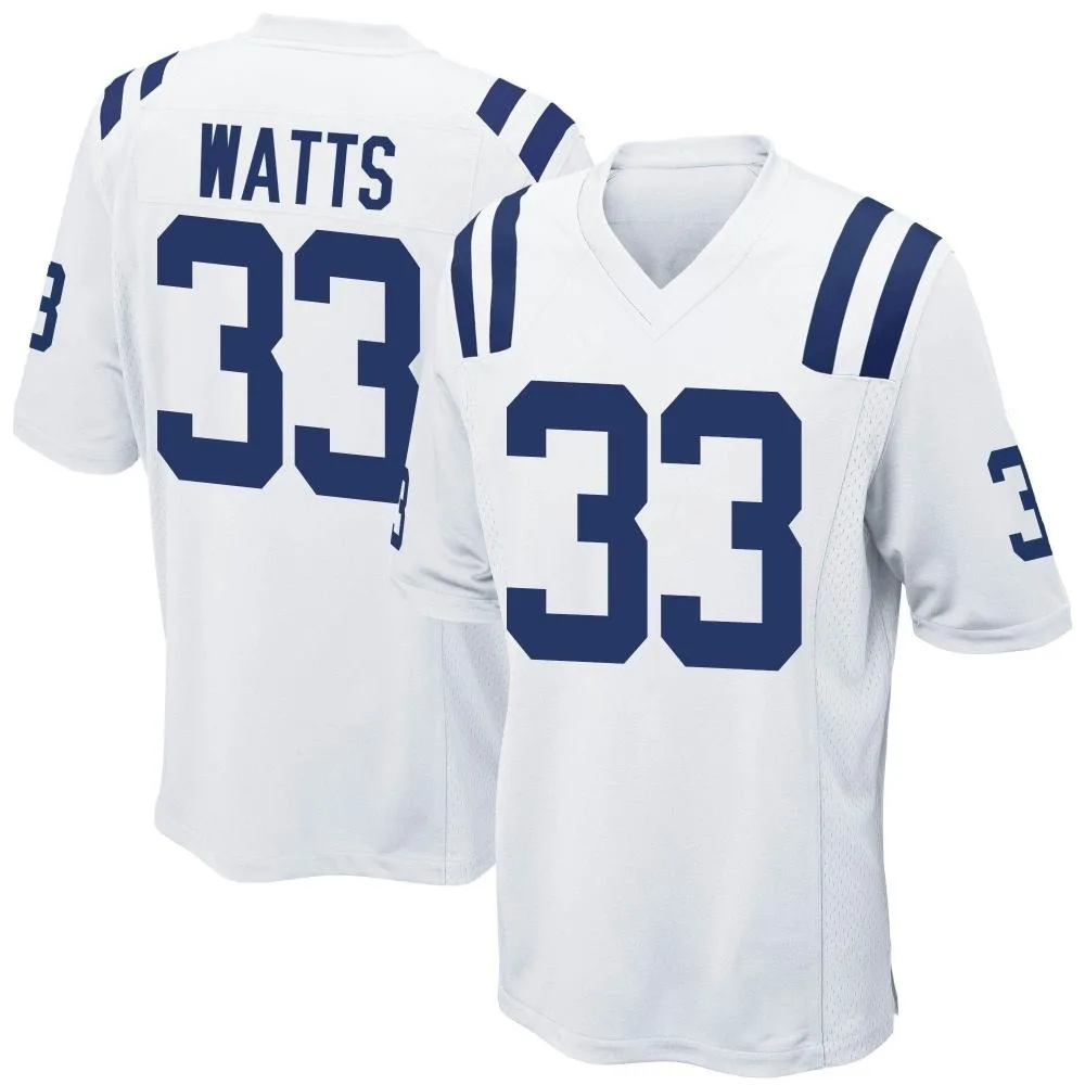 Men's Indianapolis Colts Armani Watts Nike Game White Jersey Men's Indianapolis Colts Armani Watts Nike Game White Jersey