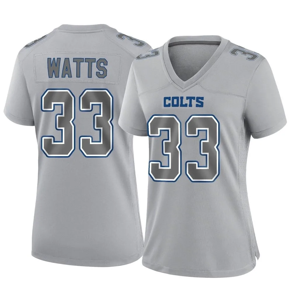 Women's Indianapolis Colts Armani Watts Nike Atmosphere Fashion Game Gray Jersey Women's Indianapolis Colts Armani Watts Nike Atmosphere Fashion Game Gray Jersey