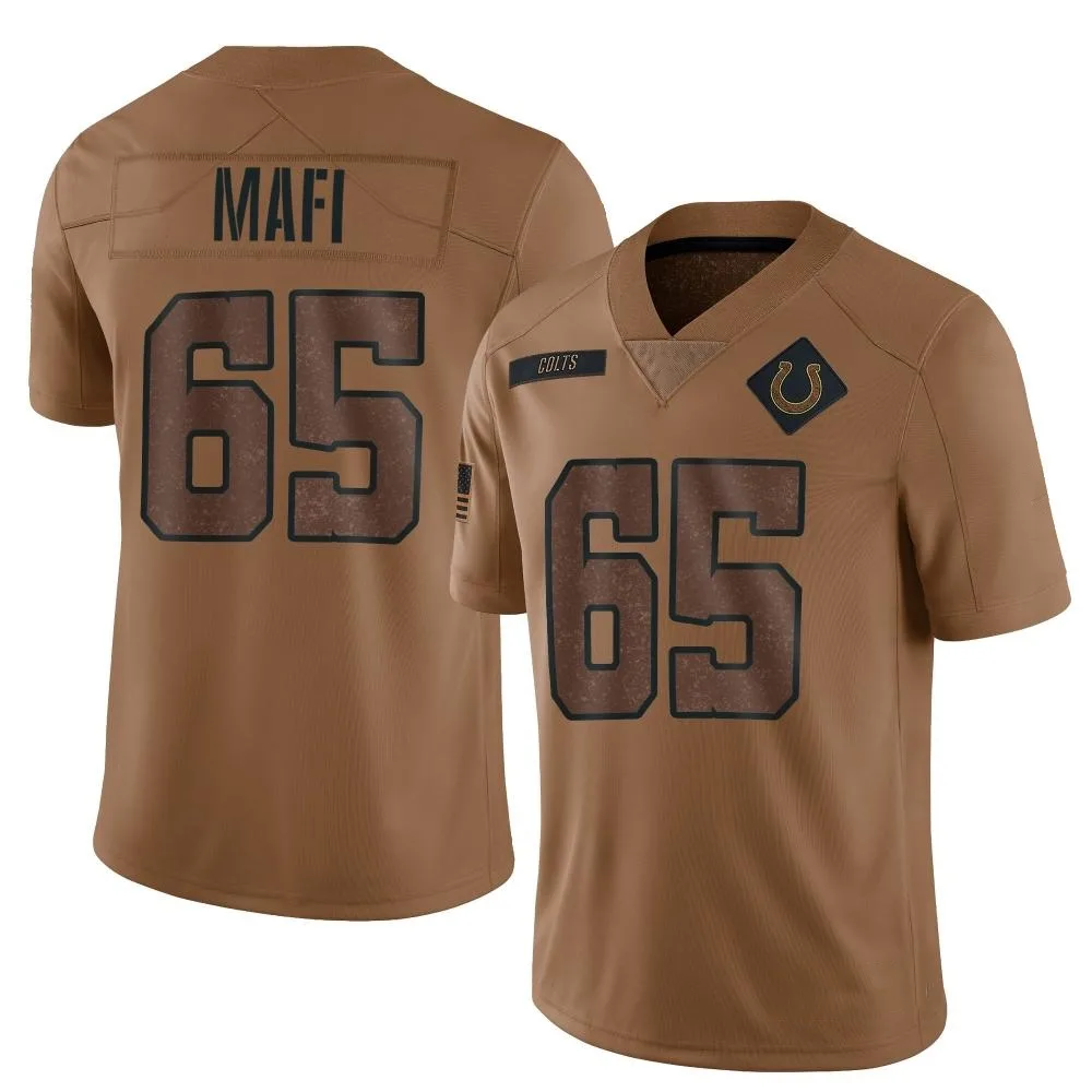 Men's Indianapolis Colts Atonio Mafi Nike 2023 Salute To Service Limited Brown Jersey Men's Indianapolis Colts Atonio Mafi Nike 2023 Salute To Service Limited Brown Jersey