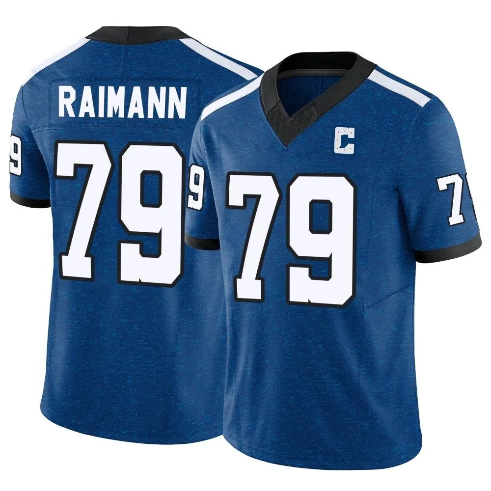 Men's Indianapolis Colts Bernhard Raimann Nike Indiana Nights Alternate Vapor F.U.S.E. Limited Royal Jersey Men's Indianapolis Colts Bernhard Raimann Nike Indiana Nights Alternate Vapor F.U.S.E. Limited Royal Jersey