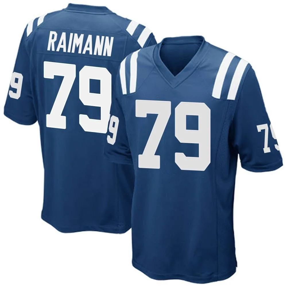 Men's Indianapolis Colts Bernhard Raimann Nike Team Color Game Royal Blue Jersey Men's Indianapolis Colts Bernhard Raimann Nike Team Color Game Royal Blue Jersey