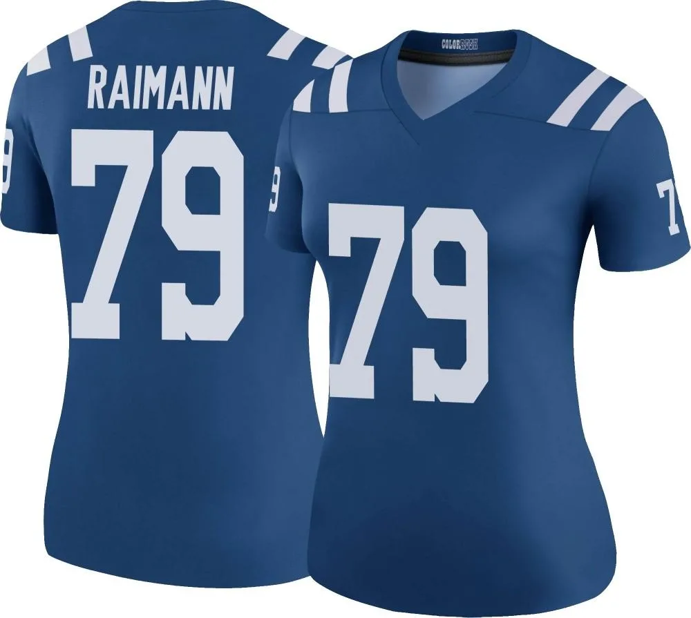 Women's Indianapolis Colts Bernhard Raimann Nike Color Rush Legend Royal Jersey Women's Indianapolis Colts Bernhard Raimann Nike Color Rush Legend Royal Jersey