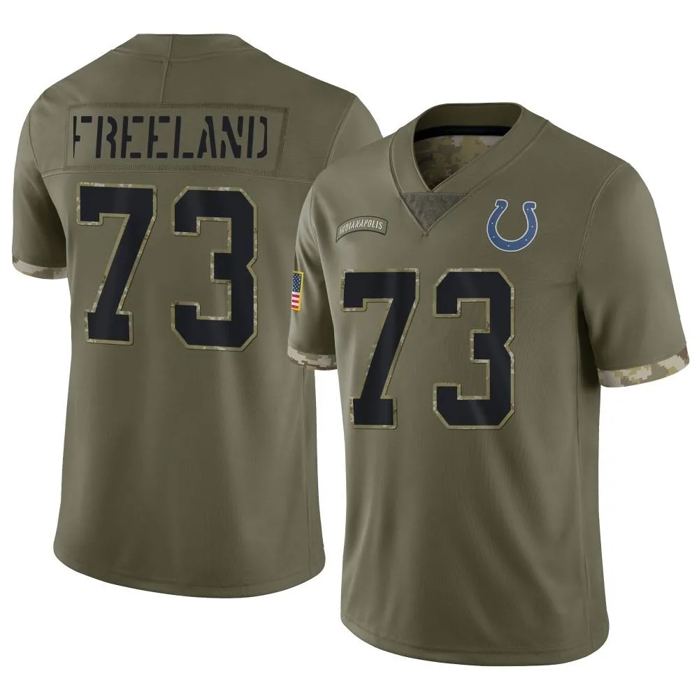 Men's Indianapolis Colts Blake Freeland Nike 2022 Salute To Service Limited Olive Jersey Men's Indianapolis Colts Blake Freeland Nike 2022 Salute To Service Limited Olive Jersey