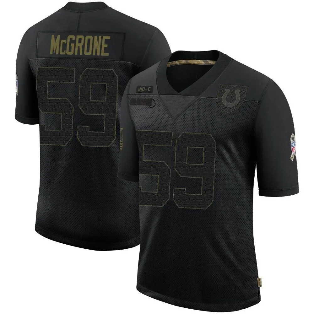 Men's Indianapolis Colts Cameron Mcgrone Nike 2020 Salute To Service Limited Black Jersey Men's Indianapolis Colts Cameron Mcgrone Nike 2020 Salute To Service Limited Black Jersey