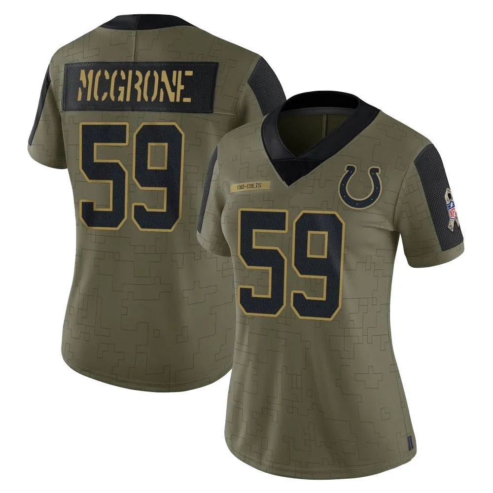 Women's Indianapolis Colts Cameron Mcgrone Nike 2021 Salute To Service Limited Olive Jersey Women's Indianapolis Colts Cameron Mcgrone Nike 2021 Salute To Service Limited Olive Jersey