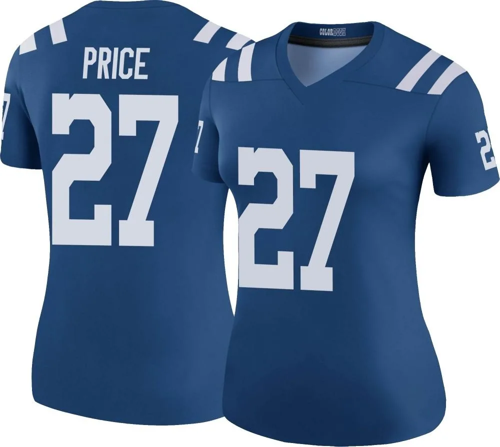 Women's Indianapolis Colts D'vonte Price Nike Color Rush Legend Royal Jersey Women's Indianapolis Colts D'vonte Price Nike Color Rush Legend Royal Jersey