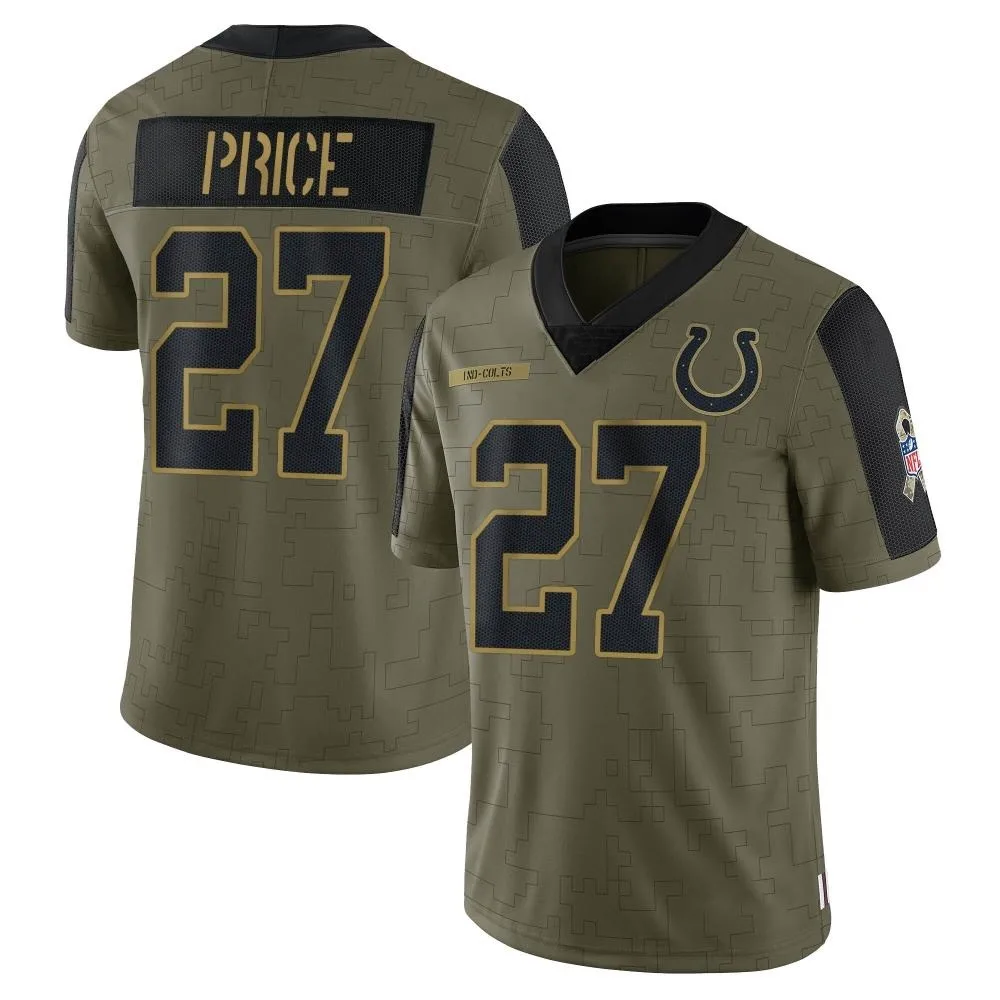 Youth Indianapolis Colts D'vonte Price Nike 2021 Salute To Service Limited Olive Jersey Youth Indianapolis Colts D'vonte Price Nike 2021 Salute To Service Limited Olive Jersey