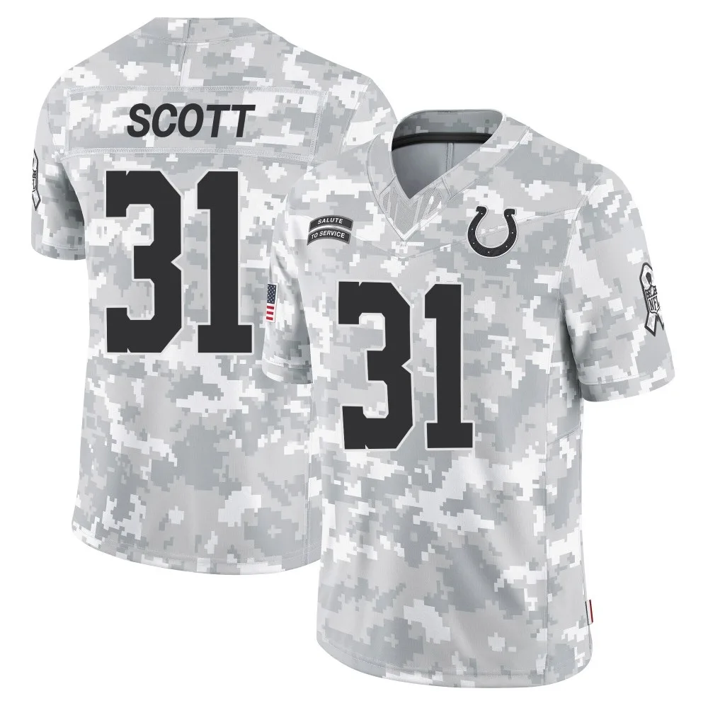 Men's Indianapolis Colts Daniel Scott Nike 2024 Salute to Service Limited Arctic Camo Jersey Men's Indianapolis Colts Daniel Scott Nike 2024 Salute to Service Limited Arctic Camo Jersey