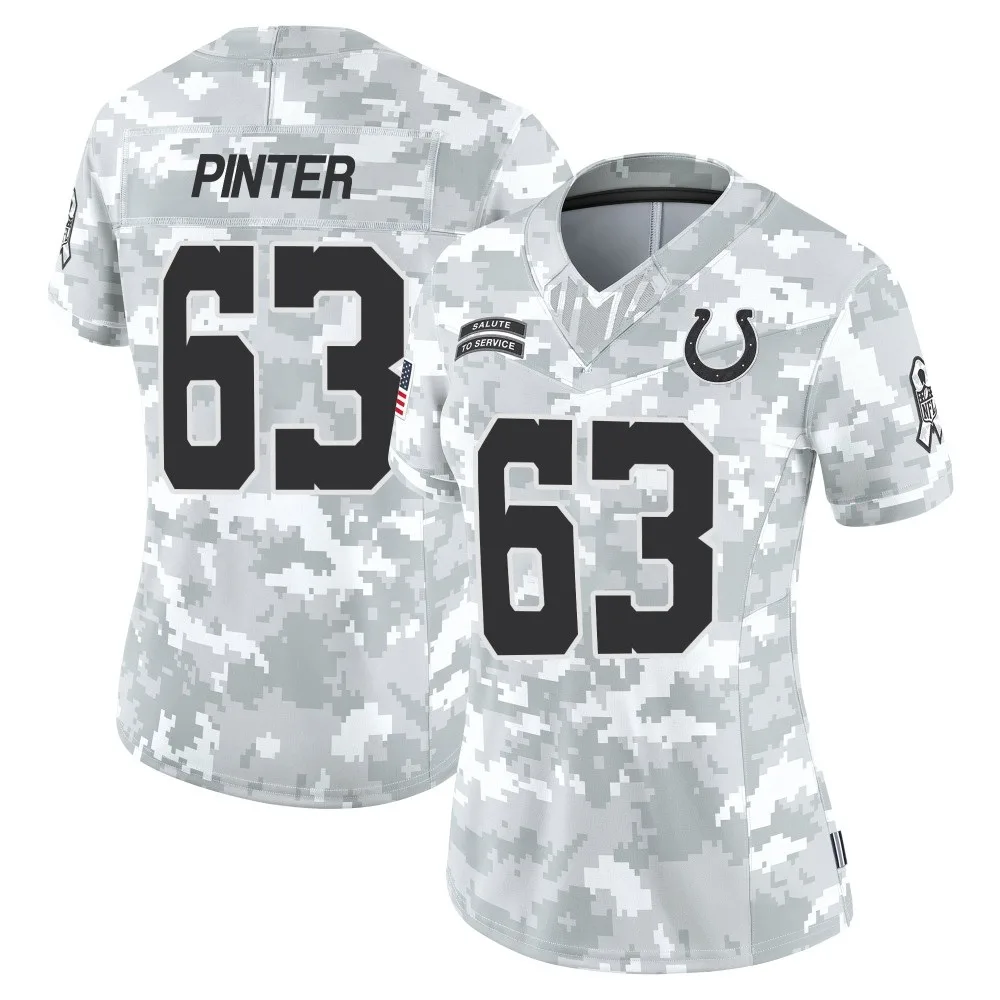 Women's Indianapolis Colts Danny Pinter Nike 2024 Salute to Service Limited Arctic Camo Jersey Women's Indianapolis Colts Danny Pinter Nike 2024 Salute to Service Limited Arctic Camo Jersey