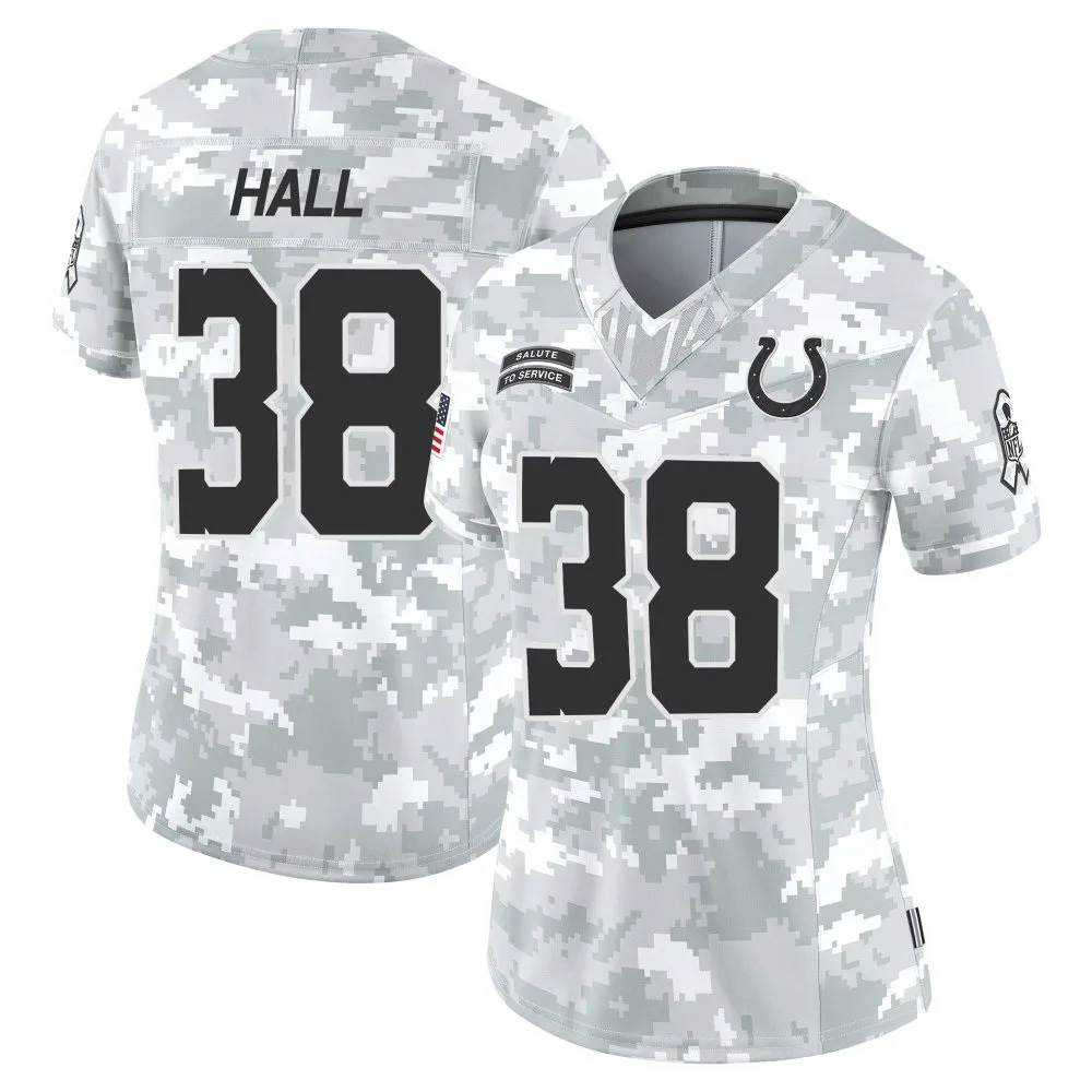 Women's Indianapolis Colts Darren Hall Nike 2024 Salute to Service Limited Arctic Camo Jersey Women's Indianapolis Colts Darren Hall Nike 2024 Salute to Service Limited Arctic Camo Jersey