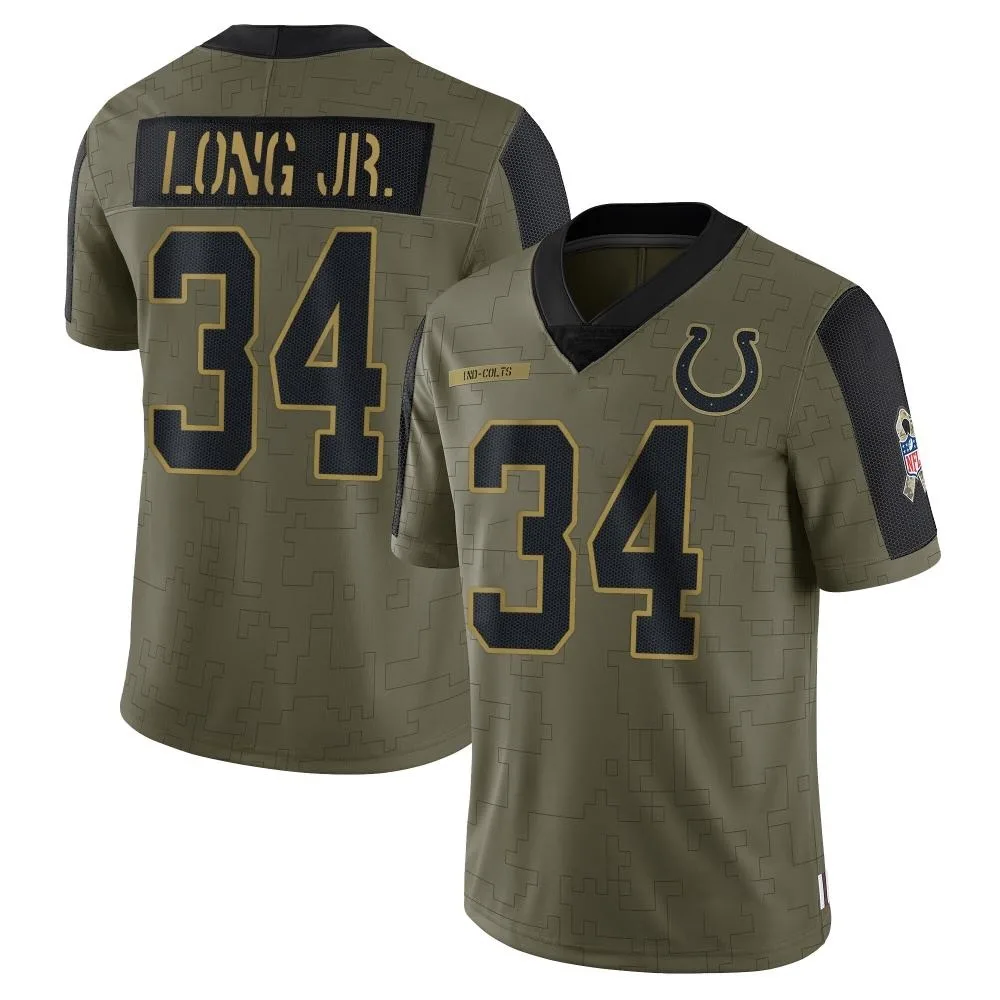 Men's Indianapolis Colts David Long Jr. Nike 2021 Salute To Service Limited Olive Jersey Men's Indianapolis Colts David Long Jr. Nike 2021 Salute To Service Limited Olive Jersey