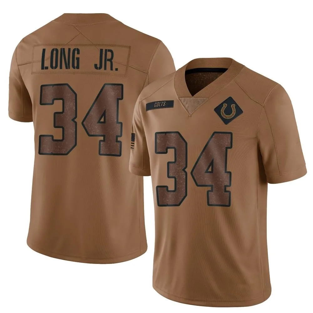 Men's Indianapolis Colts David Long Jr. Nike 2023 Salute To Service Limited Brown Jersey Men's Indianapolis Colts David Long Jr. Nike 2023 Salute To Service Limited Brown Jersey