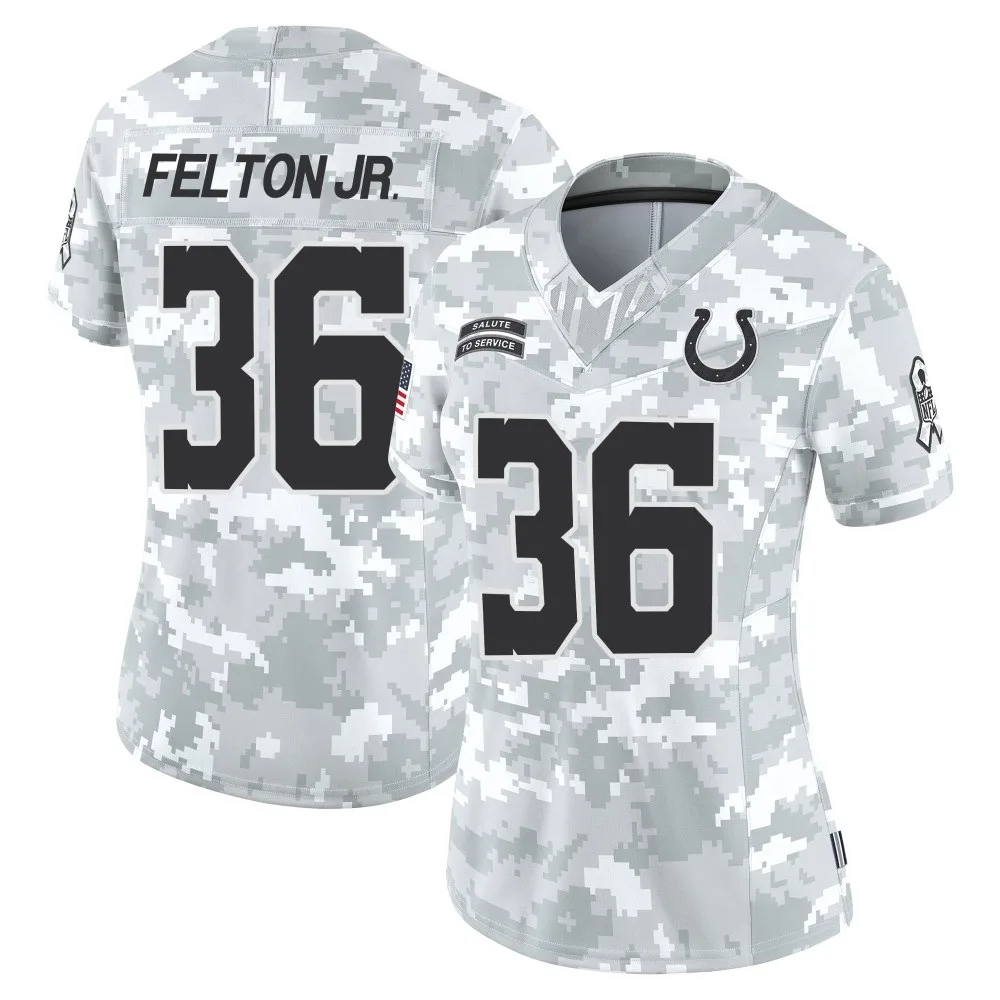 Women's Indianapolis Colts Demetric Felton Nike 2024 Salute to Service Limited Arctic Camo Jersey Women's Indianapolis Colts Demetric Felton Nike 2024 Salute to Service Limited Arctic Camo Jersey