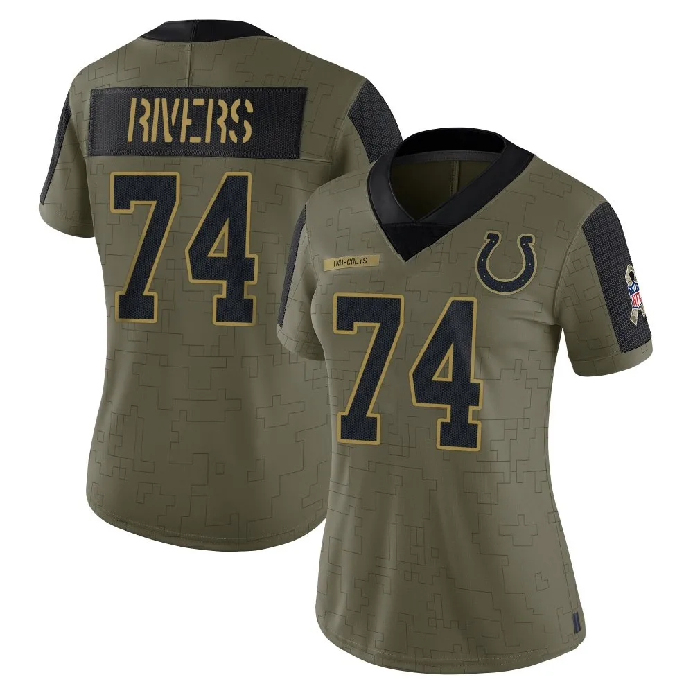 Women's Indianapolis Colts Derek Rivers Nike 2021 Salute To Service Limited Olive Jersey Women's Indianapolis Colts Derek Rivers Nike 2021 Salute To Service Limited Olive Jersey