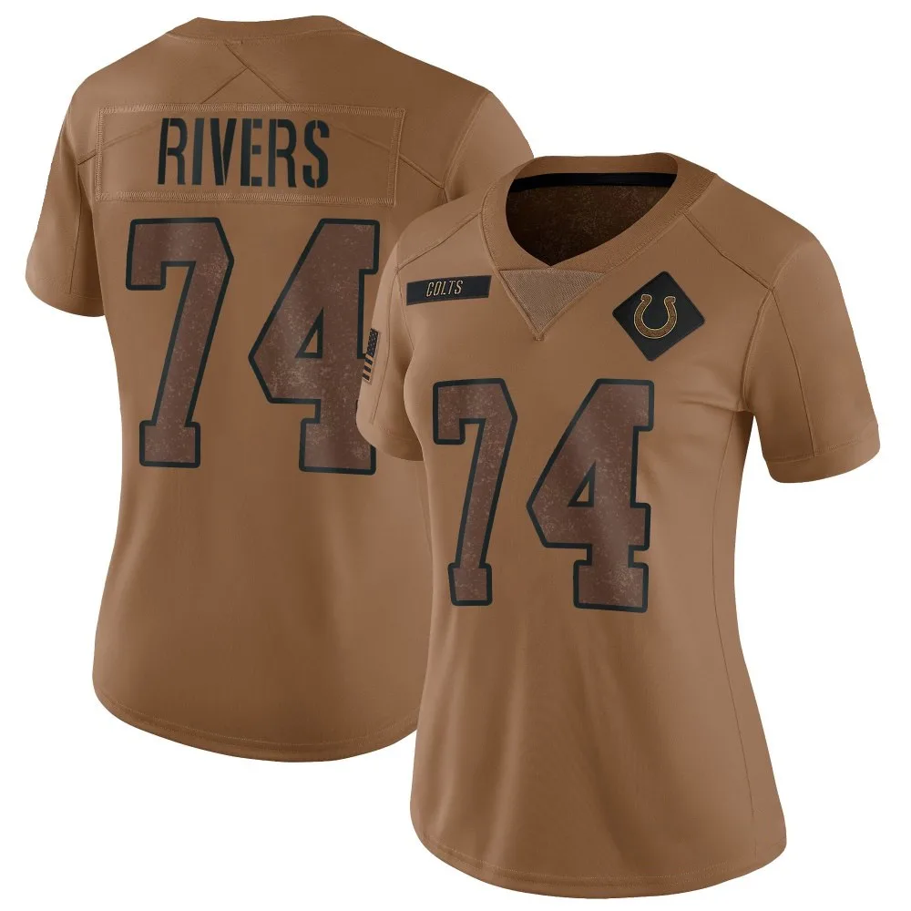 Women's Indianapolis Colts Derek Rivers Nike 2023 Salute To Service Limited Brown Jersey Women's Indianapolis Colts Derek Rivers Nike 2023 Salute To Service Limited Brown Jersey