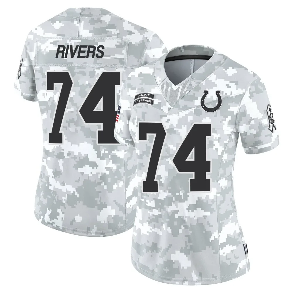 Women's Indianapolis Colts Derek Rivers Nike 2024 Salute to Service Limited Arctic Camo Jersey Women's Indianapolis Colts Derek Rivers Nike 2024 Salute to Service Limited Arctic Camo Jersey