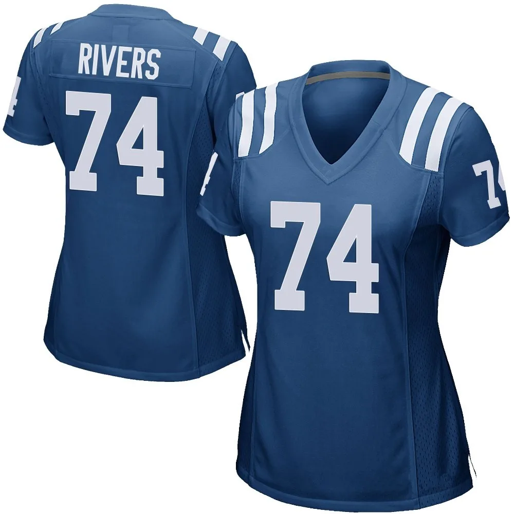 Women's Indianapolis Colts Derek Rivers Nike Team Color Game Royal Blue Jersey Women's Indianapolis Colts Derek Rivers Nike Team Color Game Royal Blue Jersey