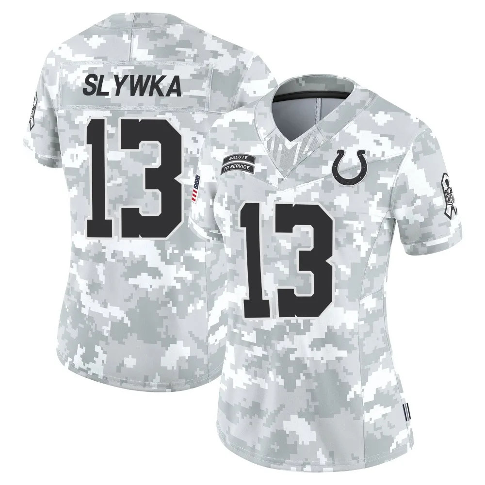 Women's Indianapolis Colts Derek Slywka Nike 2024 Salute to Service Limited Arctic Camo Jersey Women's Indianapolis Colts Derek Slywka Nike 2024 Salute to Service Limited Arctic Camo Jersey