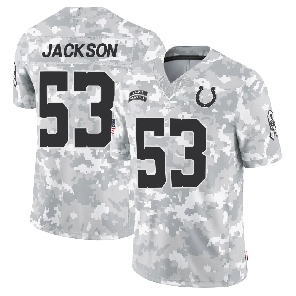 Men's Indianapolis Colts Edwin Jackson Nike 2024 Salute to Service Limited Arctic Camo Jersey Men's Indianapolis Colts Edwin Jackson Nike 2024 Salute to Service Limited Arctic Camo Jersey