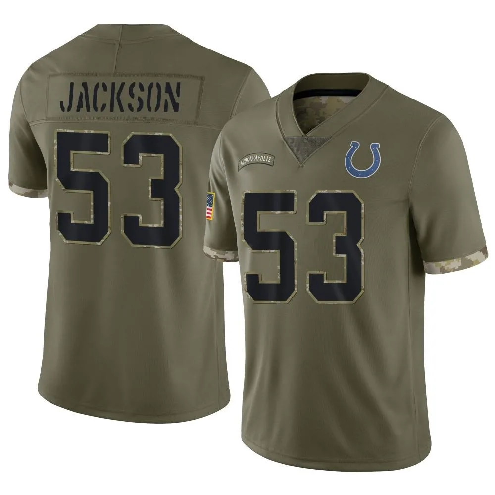 Youth Indianapolis Colts Edwin Jackson Nike 2022 Salute To Service Limited Olive Jersey Youth Indianapolis Colts Edwin Jackson Nike 2022 Salute To Service Limited Olive Jersey