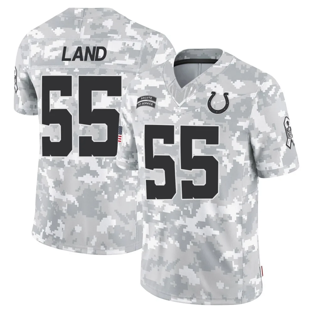 Men's Indianapolis Colts Isaiah Land Nike 2024 Salute to Service Limited Arctic Camo Jersey Men's Indianapolis Colts Isaiah Land Nike 2024 Salute to Service Limited Arctic Camo Jersey