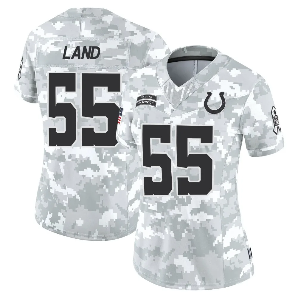 Women's Indianapolis Colts Isaiah Land Nike 2024 Salute to Service Limited Arctic Camo Jersey Women's Indianapolis Colts Isaiah Land Nike 2024 Salute to Service Limited Arctic Camo Jersey