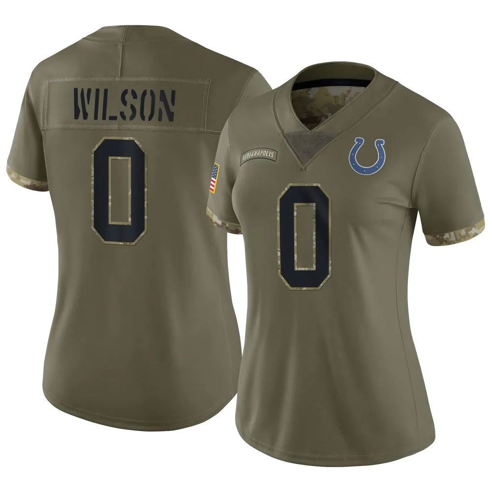 Women's Indianapolis Colts Jack Wilson Nike 2022 Salute To Service Limited Olive Jersey Women's Indianapolis Colts Jack Wilson Nike 2022 Salute To Service Limited Olive Jersey