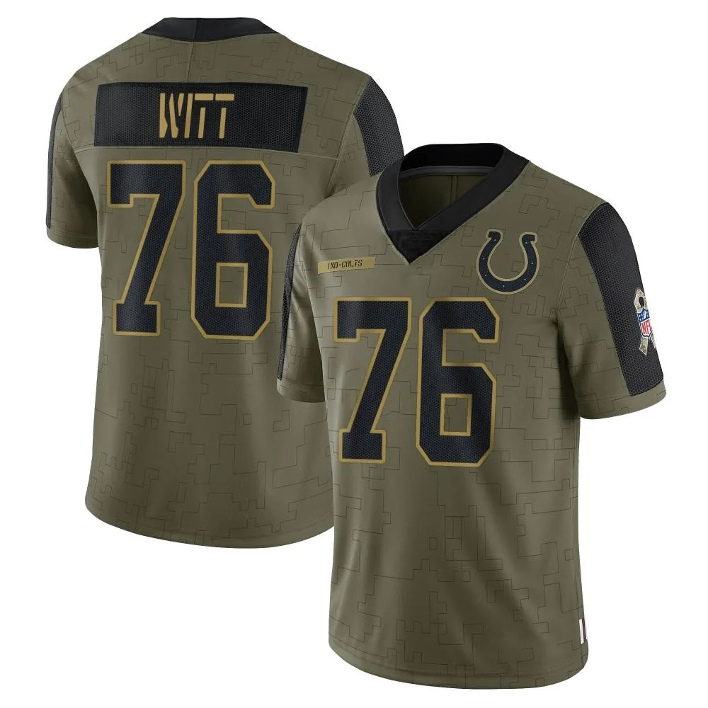 Men's Indianapolis Colts Jake Witt Nike 2021 Salute To Service Limited Olive Jersey Men's Indianapolis Colts Jake Witt Nike 2021 Salute To Service Limited Olive Jersey