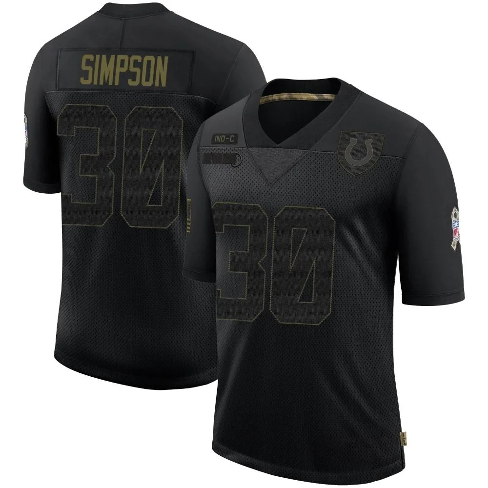 Men's Indianapolis Colts Jaylin Simpson Nike 2020 Salute To Service Limited Black Jersey Men's Indianapolis Colts Jaylin Simpson Nike 2020 Salute To Service Limited Black Jersey