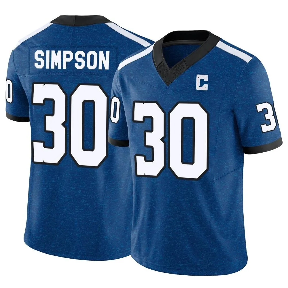 Men's Indianapolis Colts Jaylin Simpson Nike Indiana Nights Alternate Vapor F.U.S.E. Limited Royal Jersey Men's Indianapolis Colts Jaylin Simpson Nike Indiana Nights Alternate Vapor F.U.S.E. Limited Royal Jersey