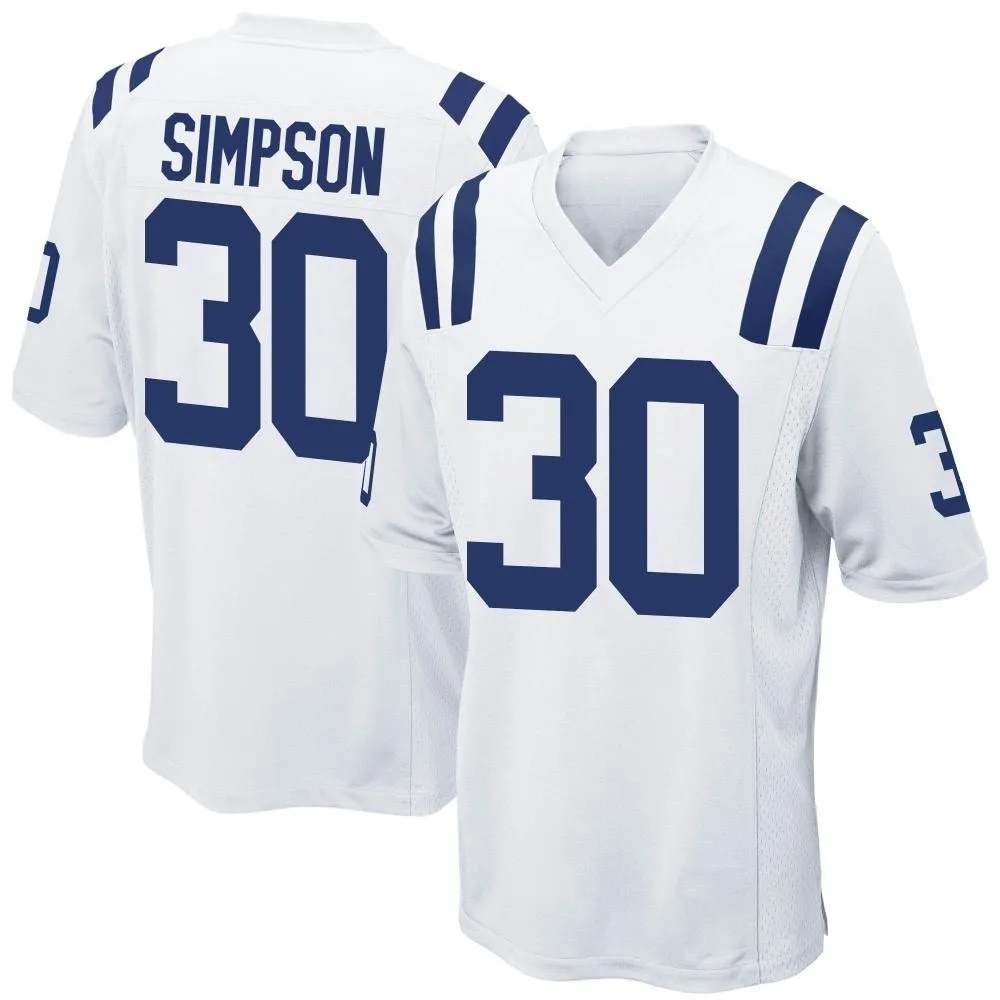 Men's Indianapolis Colts Jaylin Simpson Nike Game White Jersey Men's Indianapolis Colts Jaylin Simpson Nike Game White Jersey