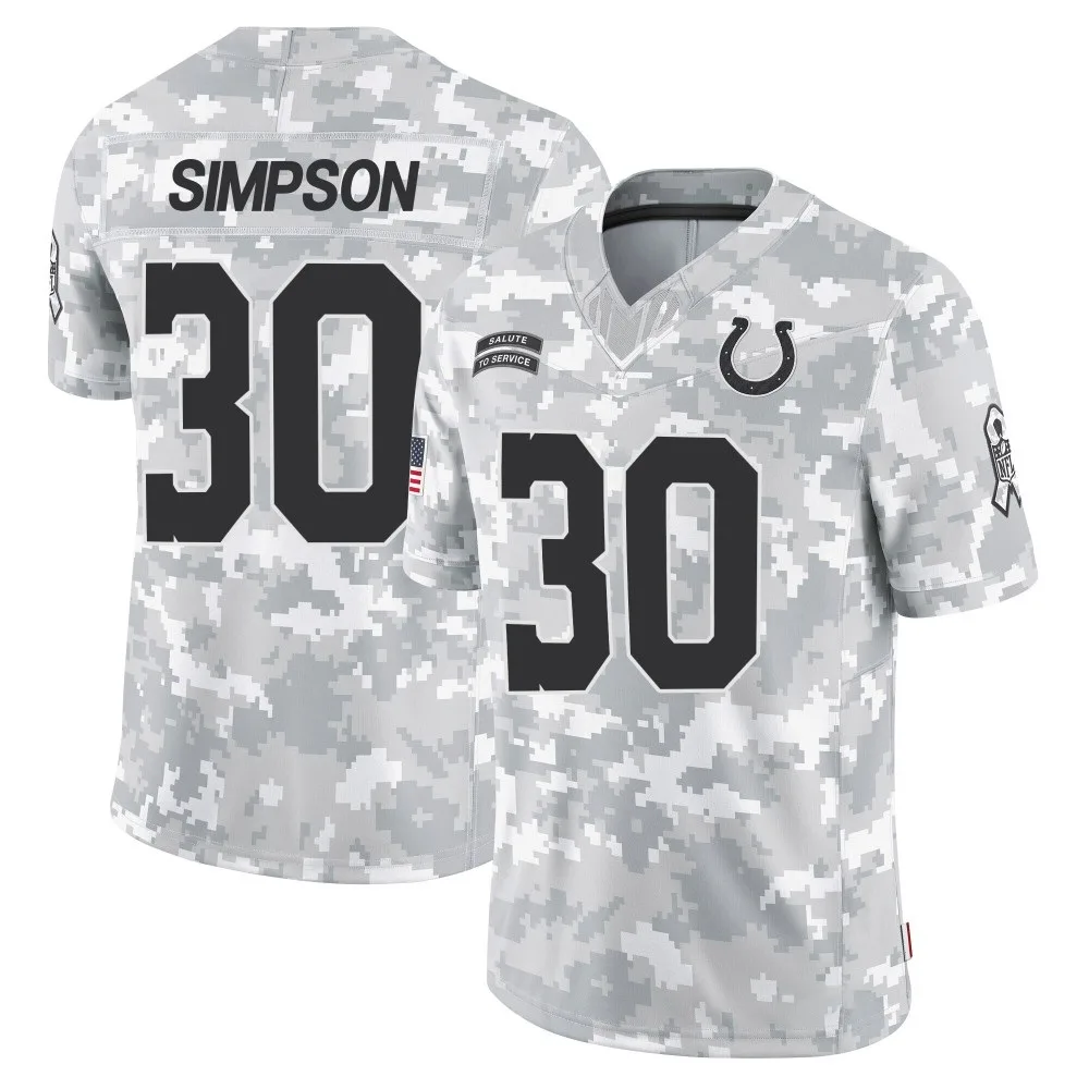 Youth Indianapolis Colts Jaylin Simpson Nike 2024 Salute to Service Limited Arctic Camo Jersey Youth Indianapolis Colts Jaylin Simpson Nike 2024 Salute to Service Limited Arctic Camo Jersey