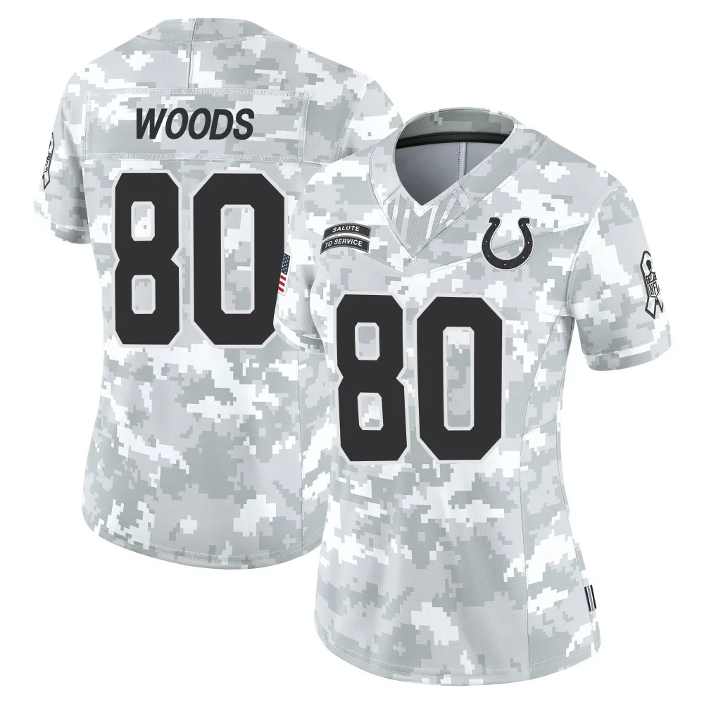 Women's Indianapolis Colts Jelani Woods Nike 2024 Salute to Service Limited Arctic Camo Jersey Women's Indianapolis Colts Jelani Woods Nike 2024 Salute to Service Limited Arctic Camo Jersey