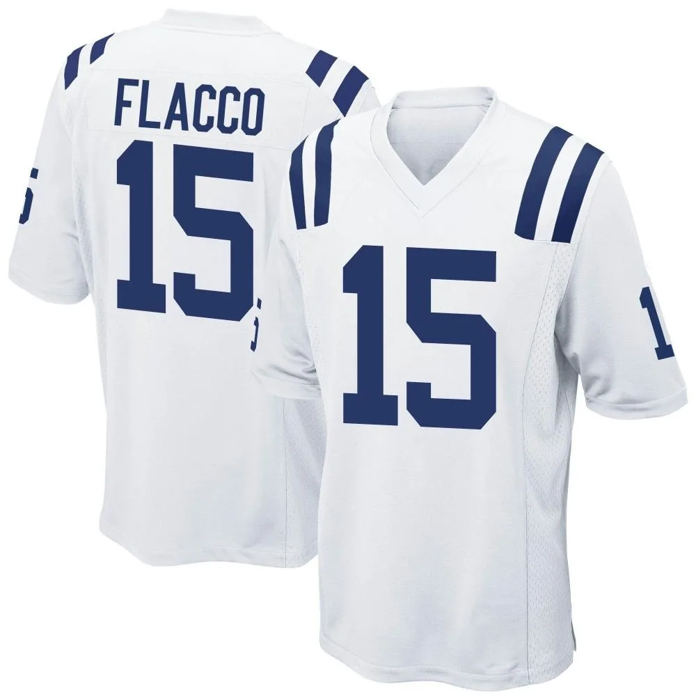 Men's Indianapolis Colts Joe Flacco Nike Game White Jersey Men's Indianapolis Colts Joe Flacco Nike Game White Jersey