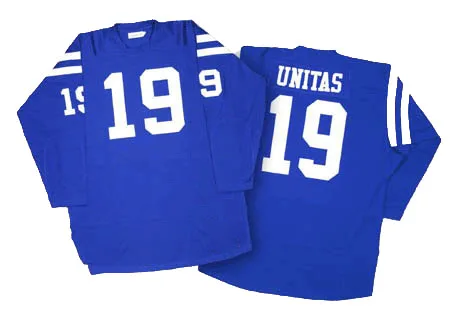 Men's Indianapolis Colts Johnny Unitas Mitchell and Ness Mitchell And Ness Throwback Authentic Blue Jersey Men's Indianapolis Colts Johnny Unitas Mitchell and Ness Mitchell And Ness Throwback Authentic Blue Jersey