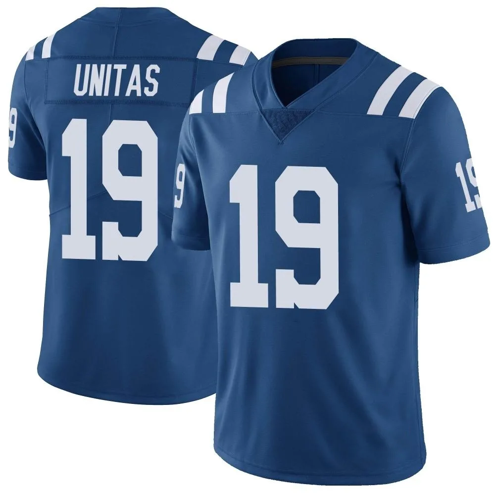 Men's Indianapolis Colts Johnny Unitas Nike Color Rush Vapor Untouchable Limited Royal Jersey Men's Indianapolis Colts Johnny Unitas Nike Color Rush Vapor Untouchable Limited Royal Jersey